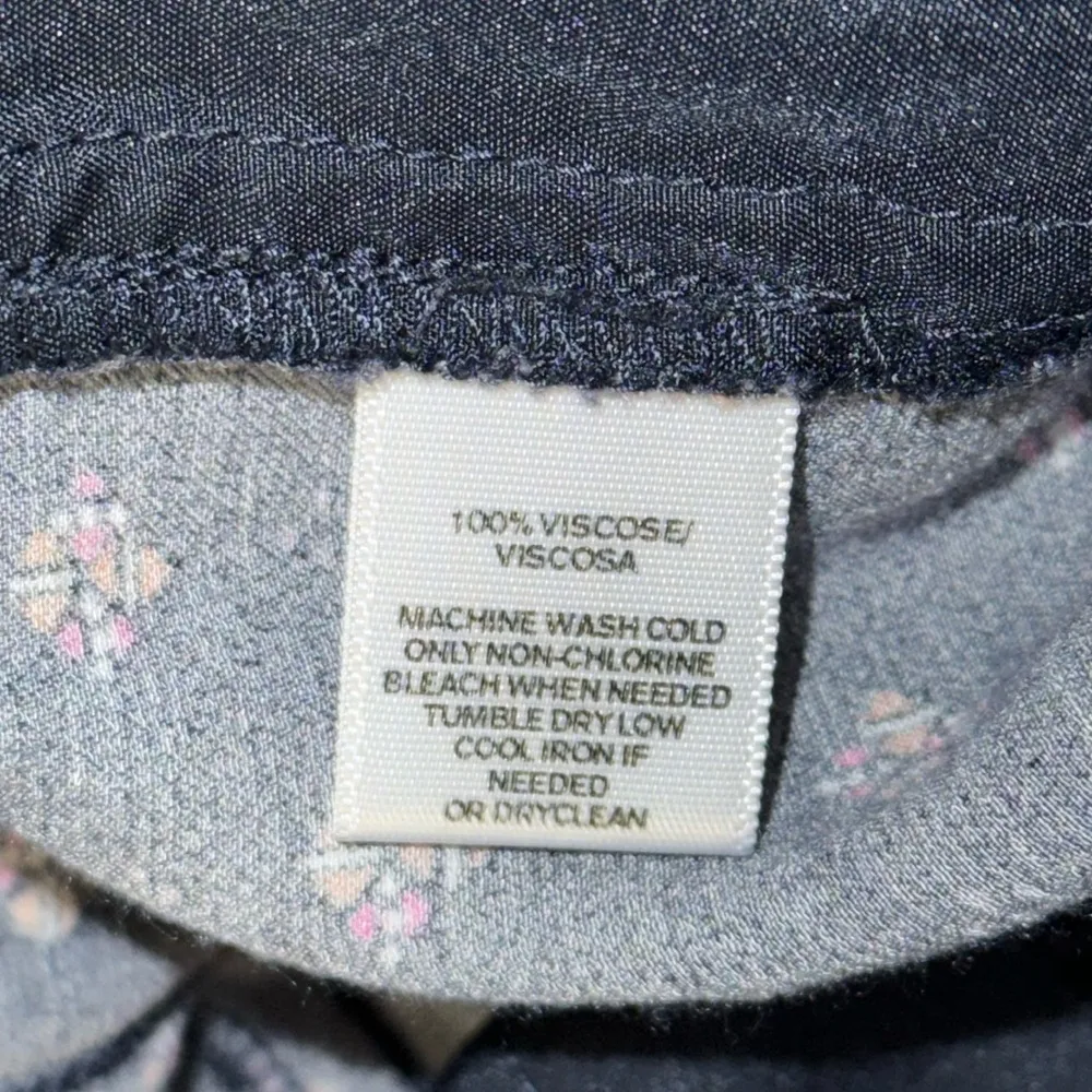 Ann Taylor LOFT Geo Fluid Drawstring Pants Navy Blue Satin Women’s 2 - Image 9