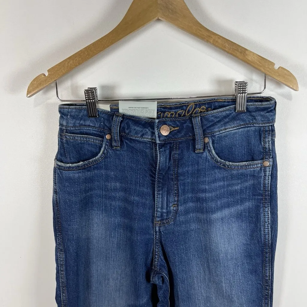 Wrangler Retro Jeans‎ Womens 27x32 High Rise Trouser Flared Medium Wash Cowboy - Image 3