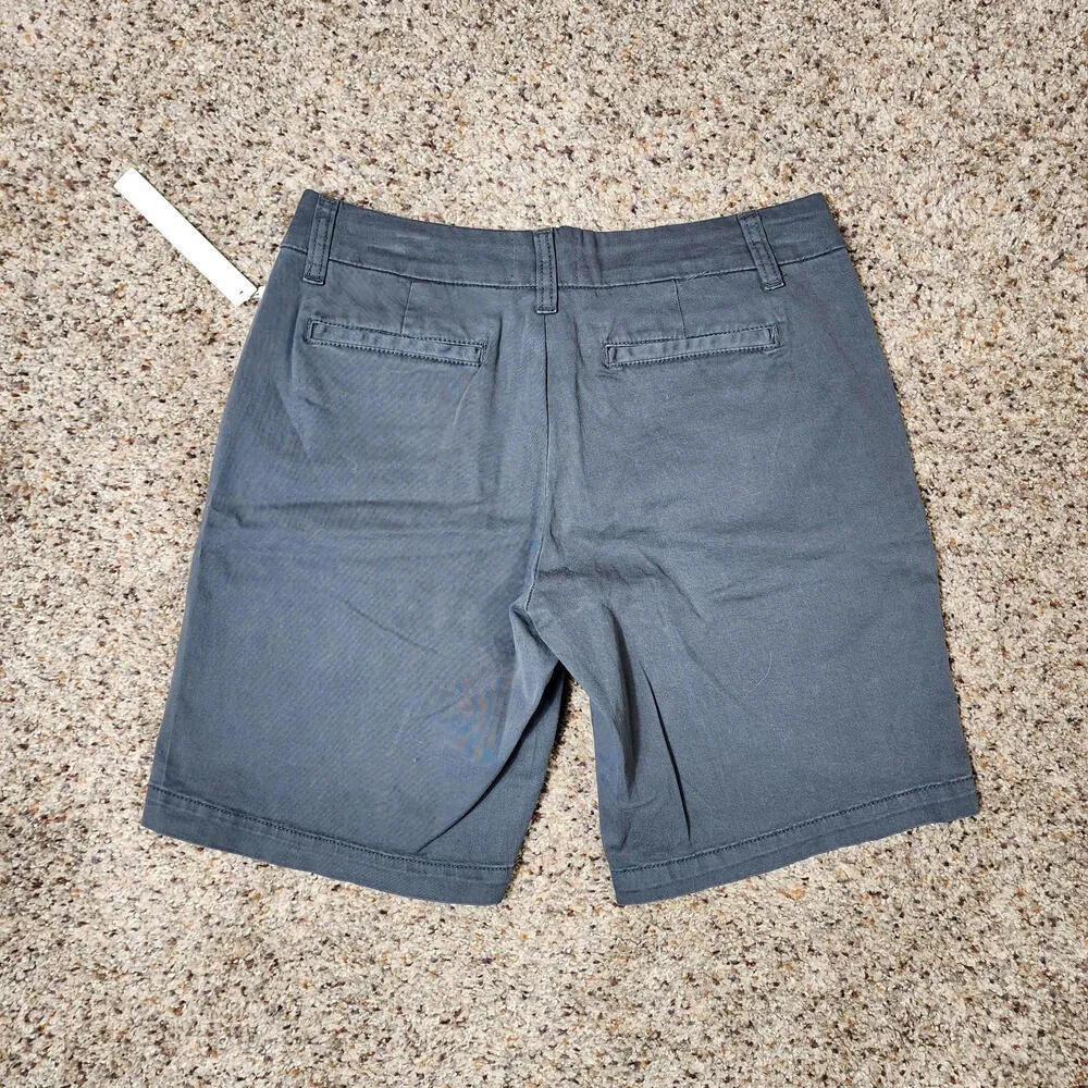 Caslon Women's  Stretch Cotton Twill 9" Shorts Gray Size 4 NWT - Image 2