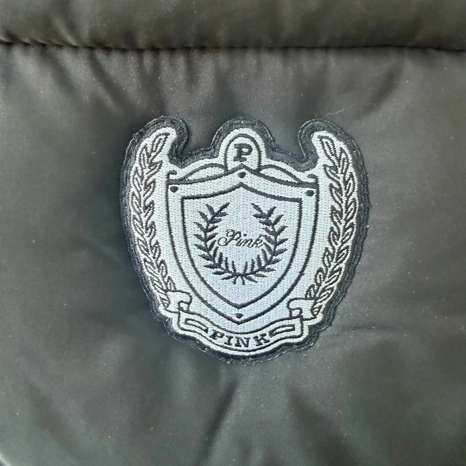 Pink Victoria's Secret NEW Puffer Tote Bag Black Shoulder Bag Casual Carryall - Image 2