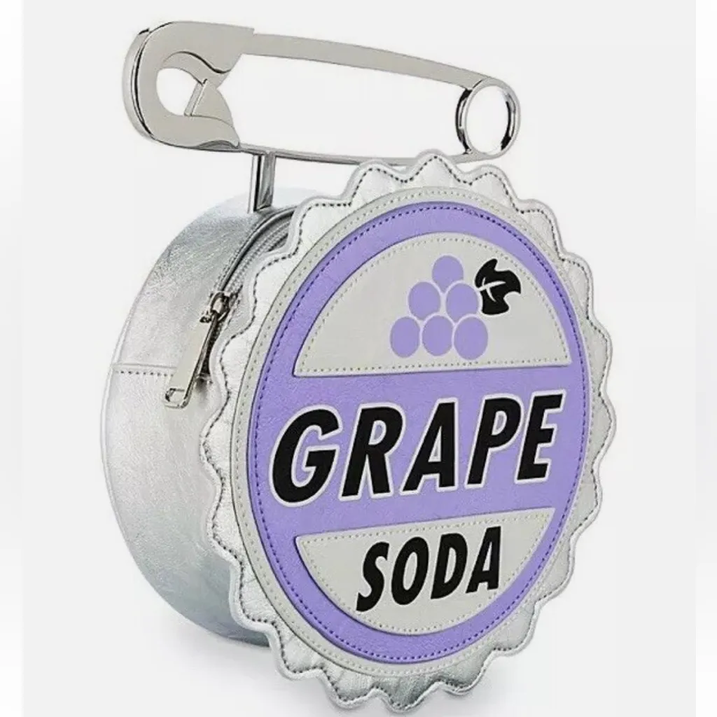 NEW Disney Parks Pixar "Up" Grape Soda Bottle Cap Crossbody - Image 3