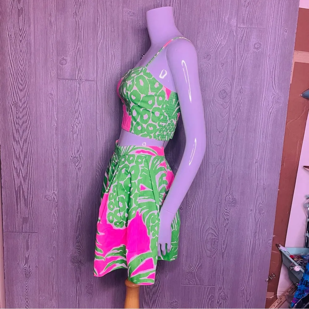 Lilly Pulitzer Parfait Pineapple Crop top and skirt set swimmer beach outfit 0 - Image 9