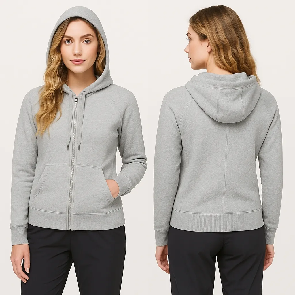 Lululemon Catch a Moment Full Zip Hoodie Gray Women’s Size 10 Athleisure  F296 - Image 2