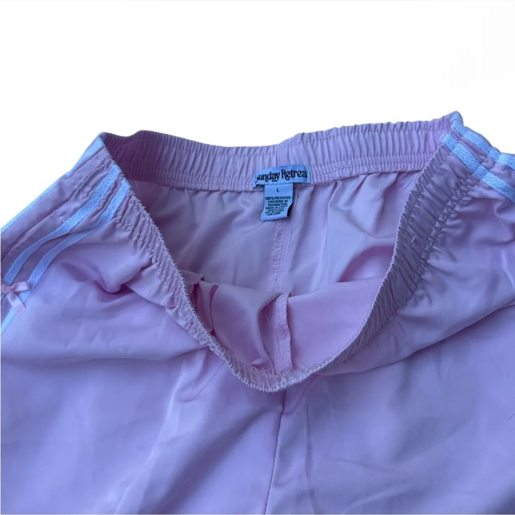 Sunday Retreat wide leg bow pants Pink Size L - Image 4