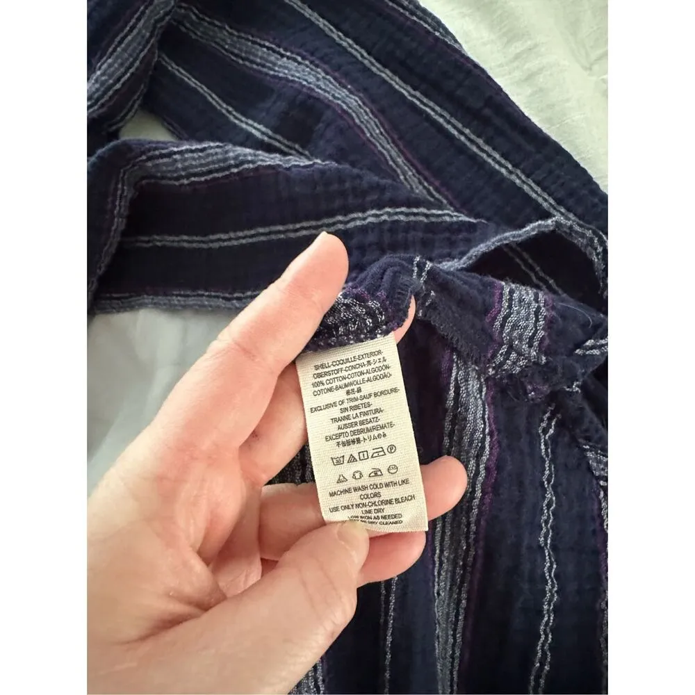 Free People Women’s Small Rolling Clouds Hooded Top In Navy - Image 5