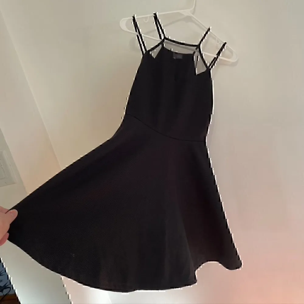 SPARKLE FADE URBAN OUTFITTERS UO Mesh Panel High Neck Skater Dress Black Mini S - Image 6