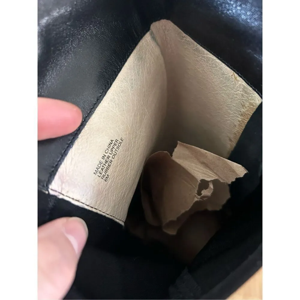 Michael Kors  knee-high leather boots size small stretchy back - Image 5