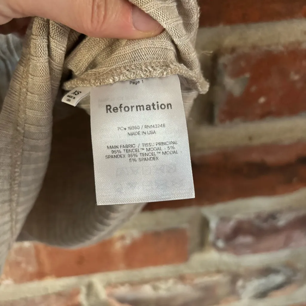 Reformation Carmel Two Piece Ribbed Lounge Set, XS - Image 5