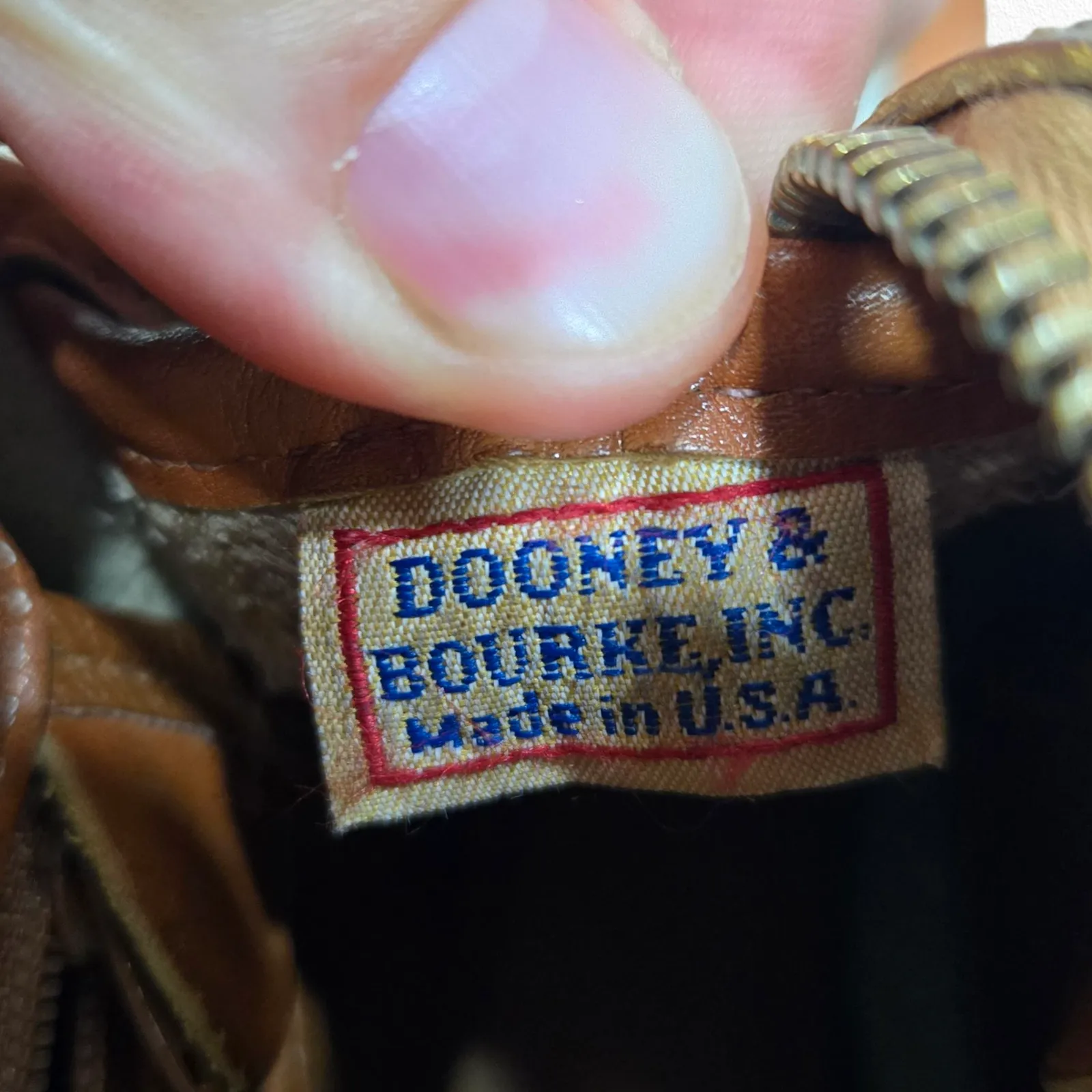 80s Vintage Dooney and Bourke Pebbled Leather USA Made All Weather Satchel Purse - Image 14
