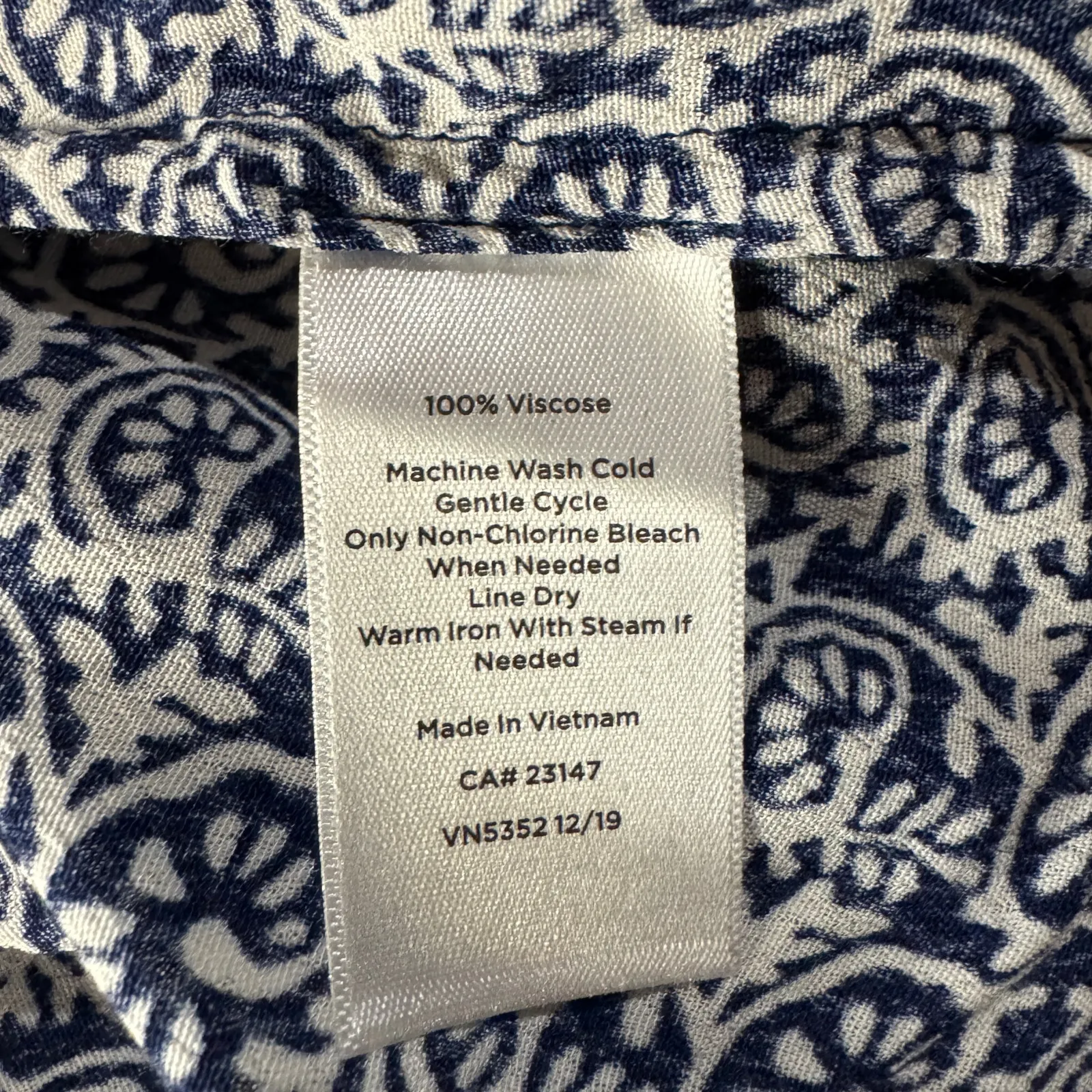 Talbots X-Large Faux Wrap Top Geometric Surplice V-Neck Dolman Elbow Sleeves - Image 11