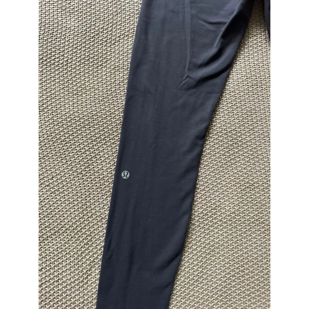 Lululemon Women's‎ Athletica Black Purple Waistband Tight Pocket Leggings Size 6 - Image 5