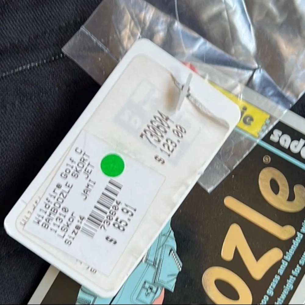 Jamie Sadock Bamboozle Jet Black Golf Skort Size 4 New - Image 5