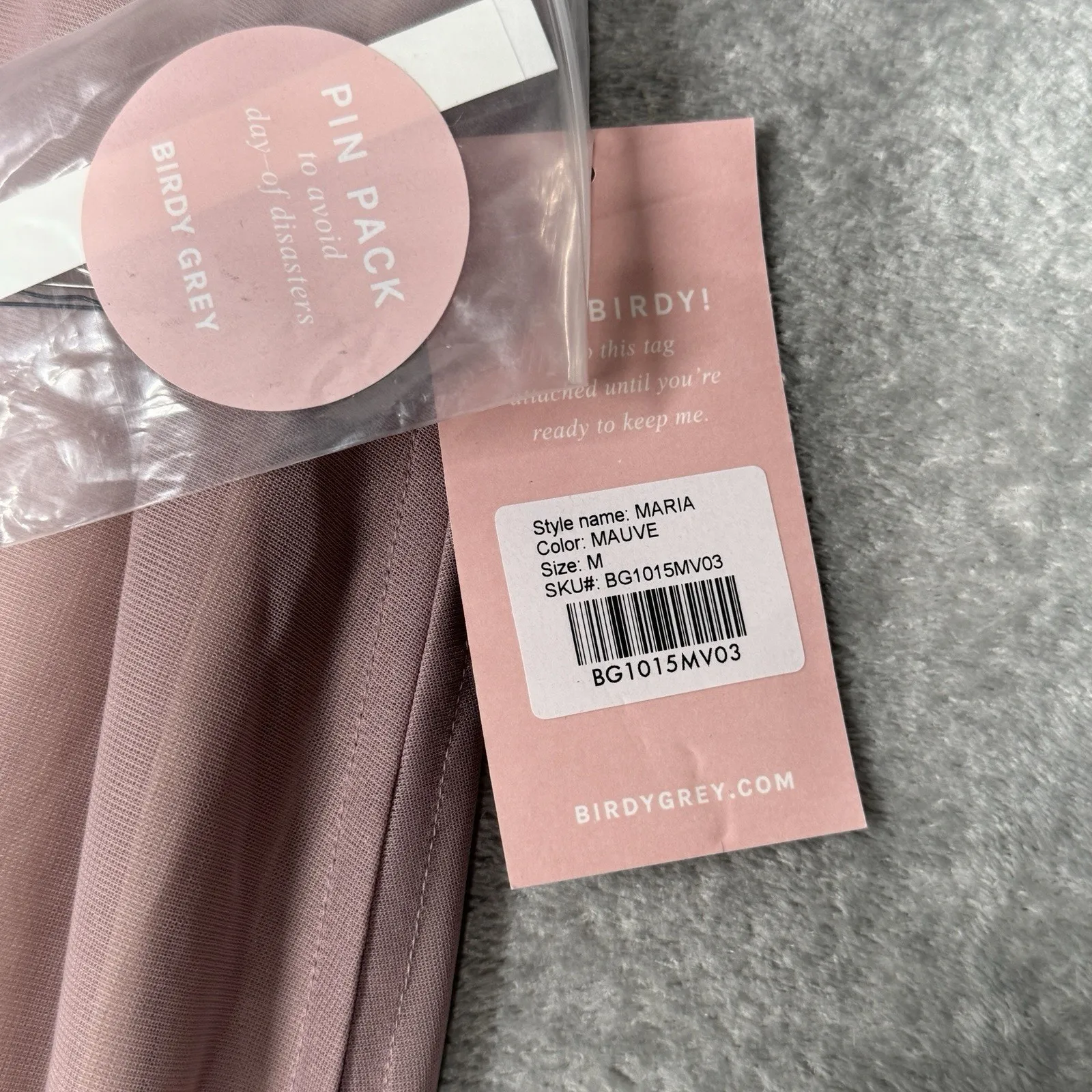 Birdy Grey Dress Womens‎ Medium Maria Mauve Chiffon Bridesmaid Formal Pageant - Image 8