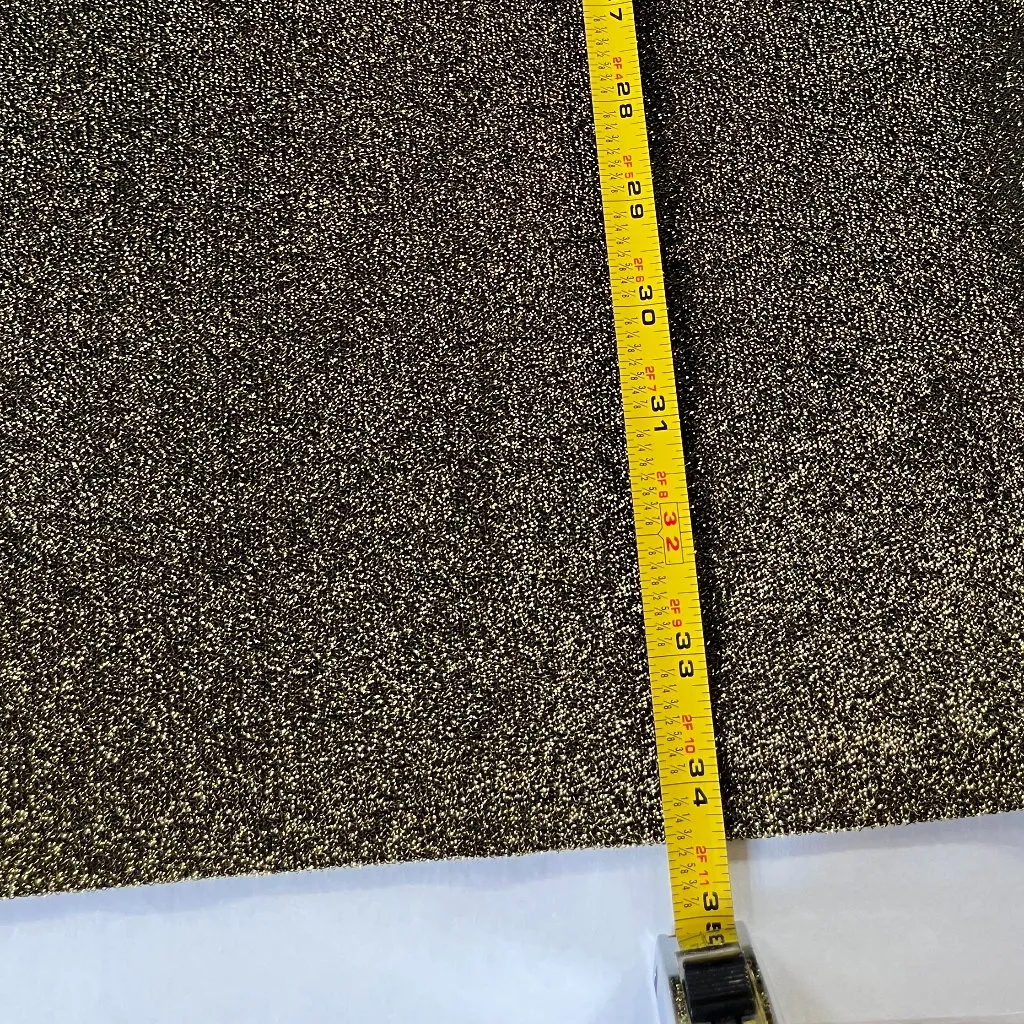 Michael Kors Sz M Black Gold Metallic Stretch Midi Dress Back Chain Long Sleeve - Image 10