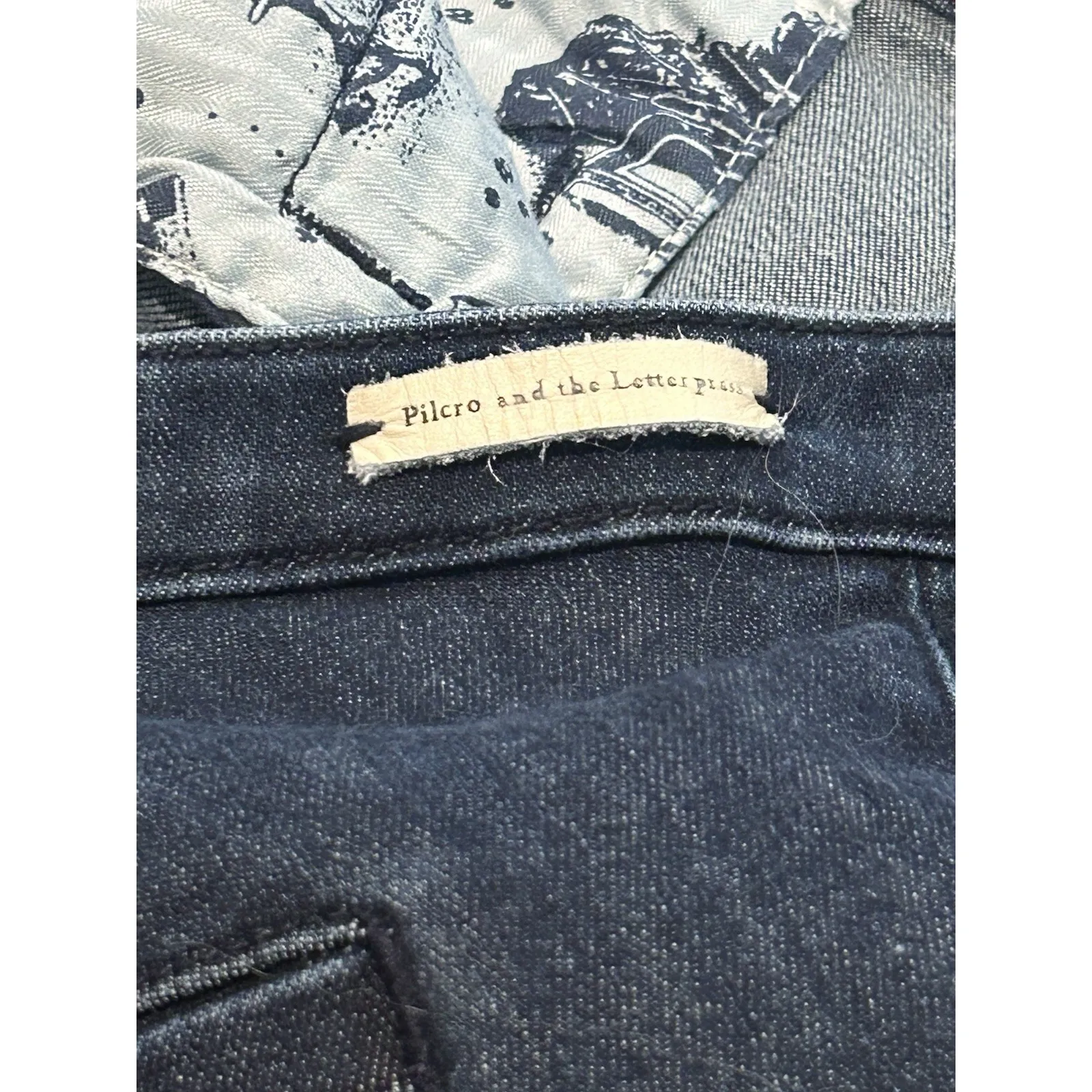 Pilcro & The Letterpress Womens 28 Dark High Rise Denim Legging Side Zip Stretch - Image 8