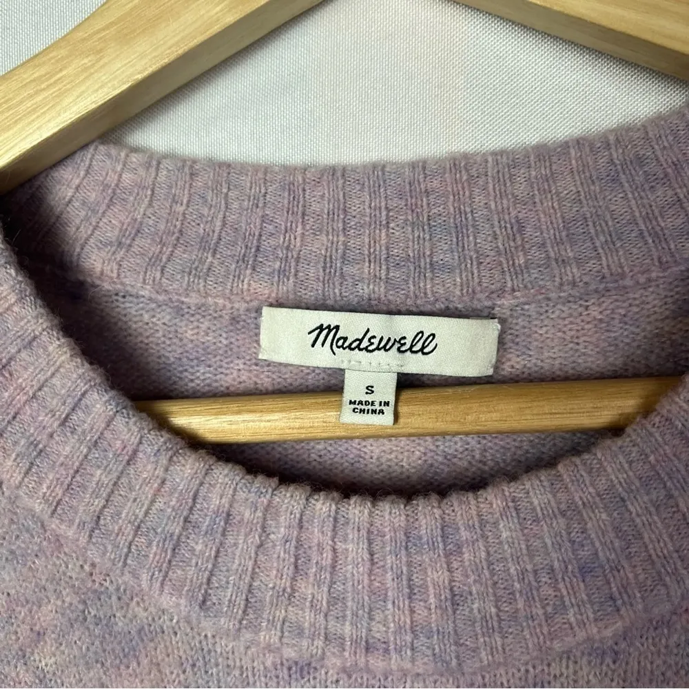 Madewell Payton Pullover Coziest Yarn Lilac Sweater S - Image 6