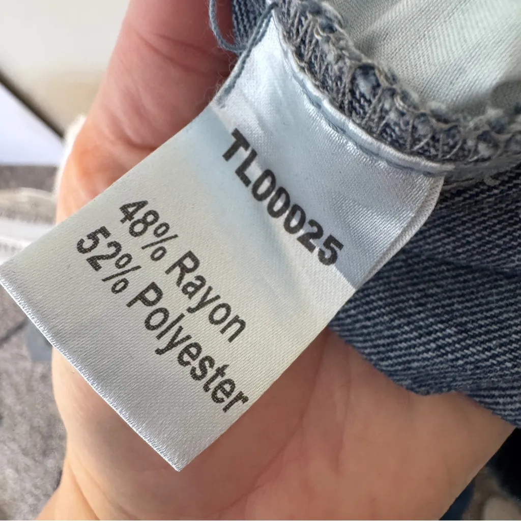 Anrabess Blue Denim Ruffled Jean Shorts Womens M Festival Boho Coquette NWT Size M - Image 2