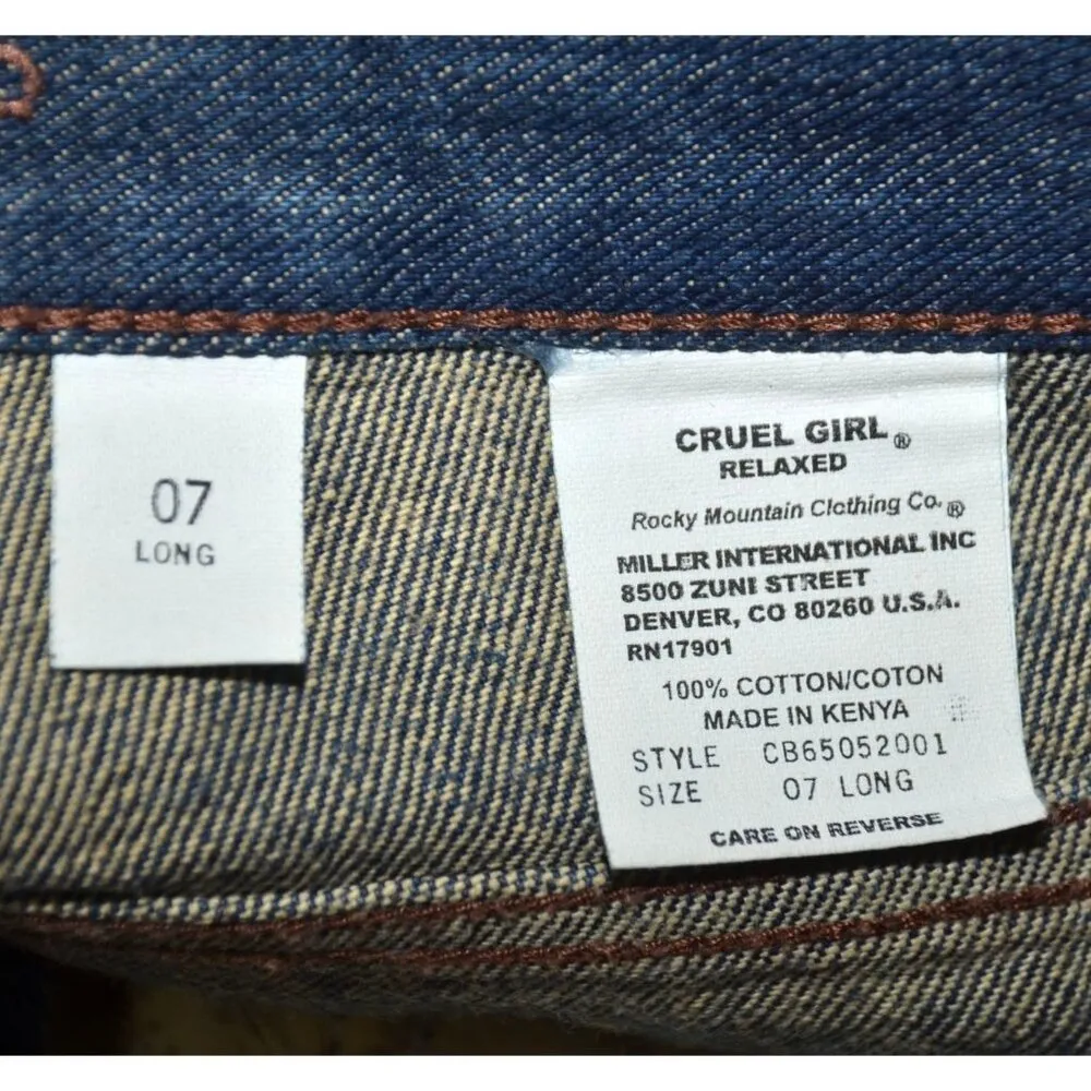 Vintage Cruel Girl Relaxed Fit Straight Leg Denim Jeans Ladies Size 7 Long - Image 9