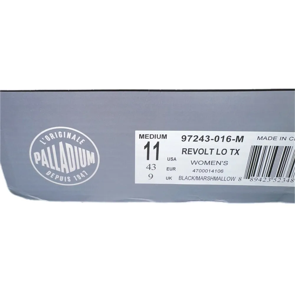 Palladium Revolt Black‎ White Platinum Womens Sz US 11 Platform Boots Skater - Image 8