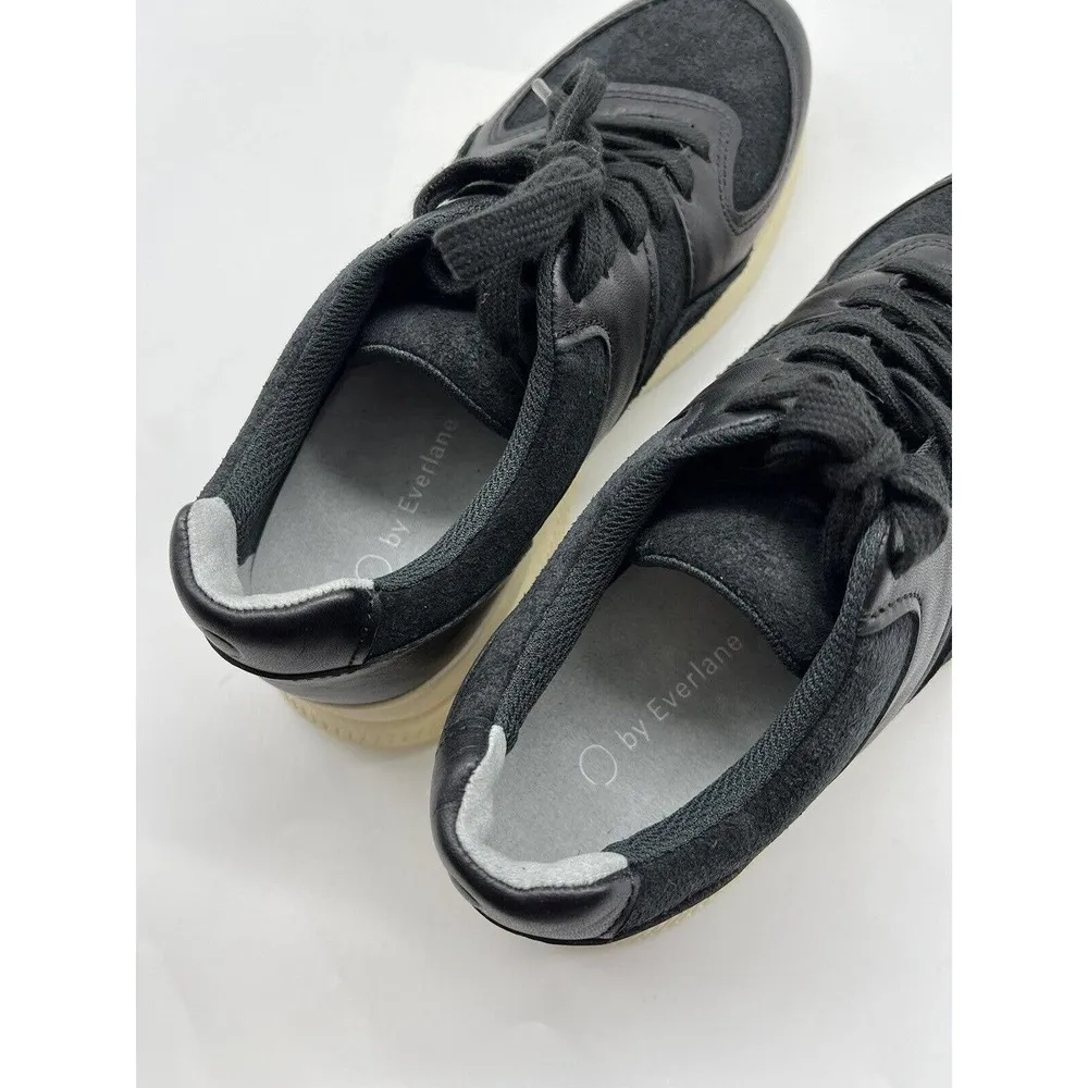 NWOB O By Everlane The Trainer Unisex Leather Black Low Top Sneakers W 7 M 5 - Image 7