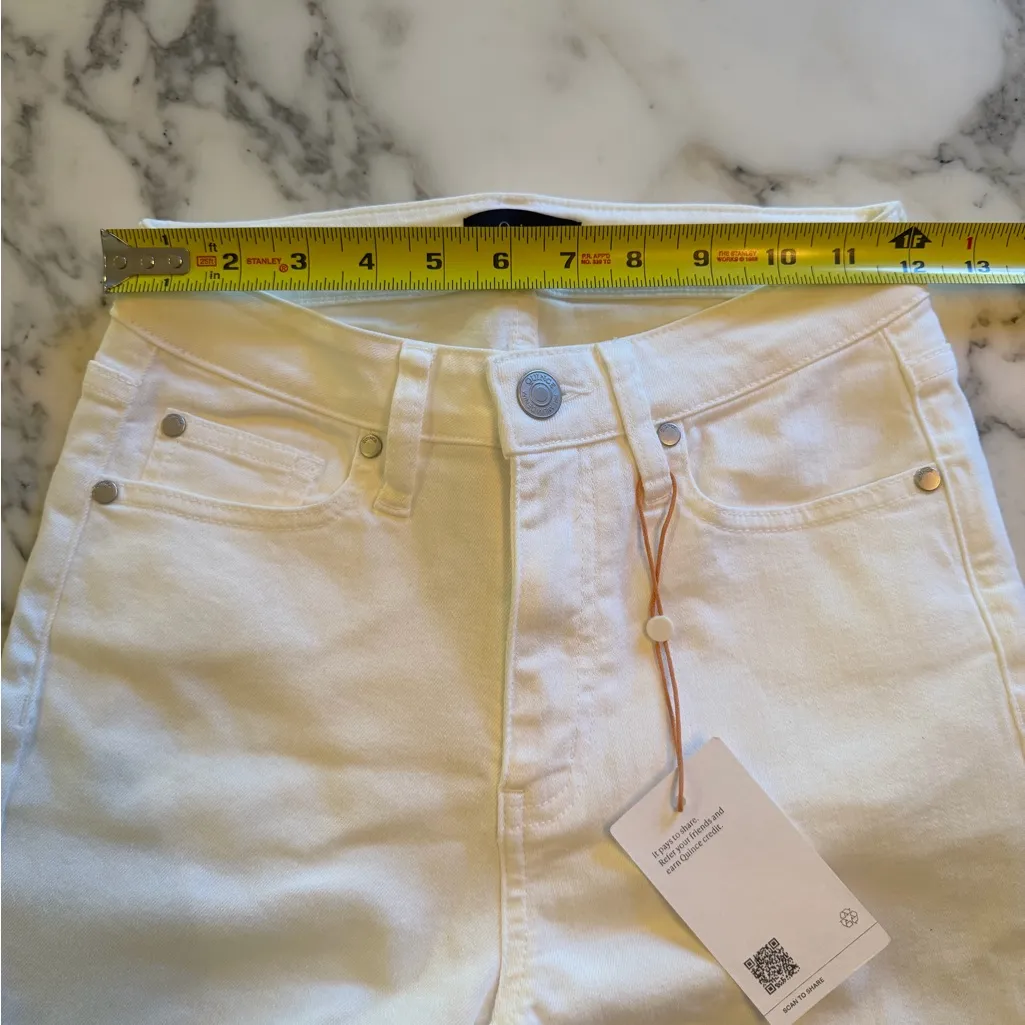 NWT Quince Bella Stretch Straight Jeans Cloud White Pants Sz 24 Inseam 26” - Image 6