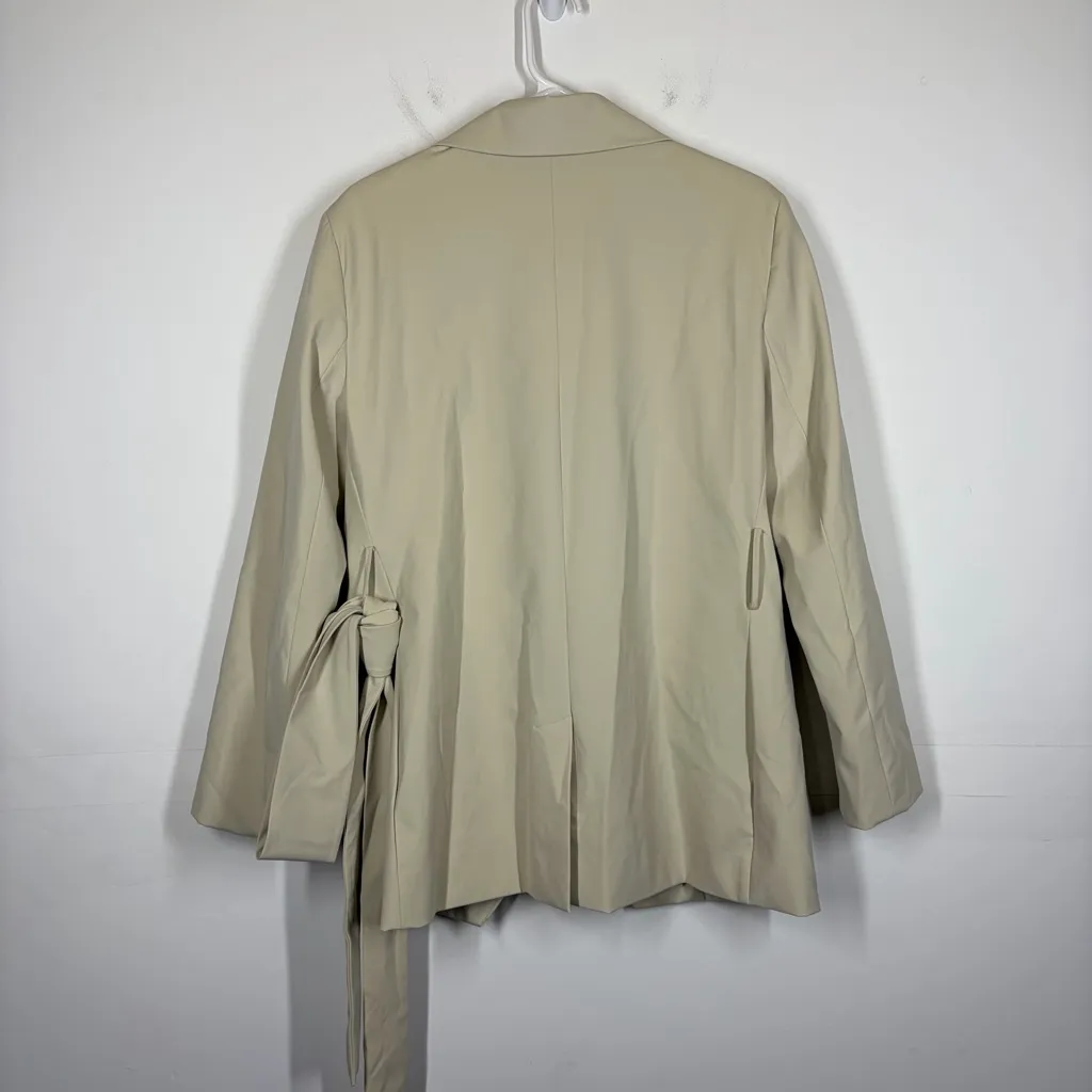Carbon38 Khaki Belted Blazer Size Large - Image 6