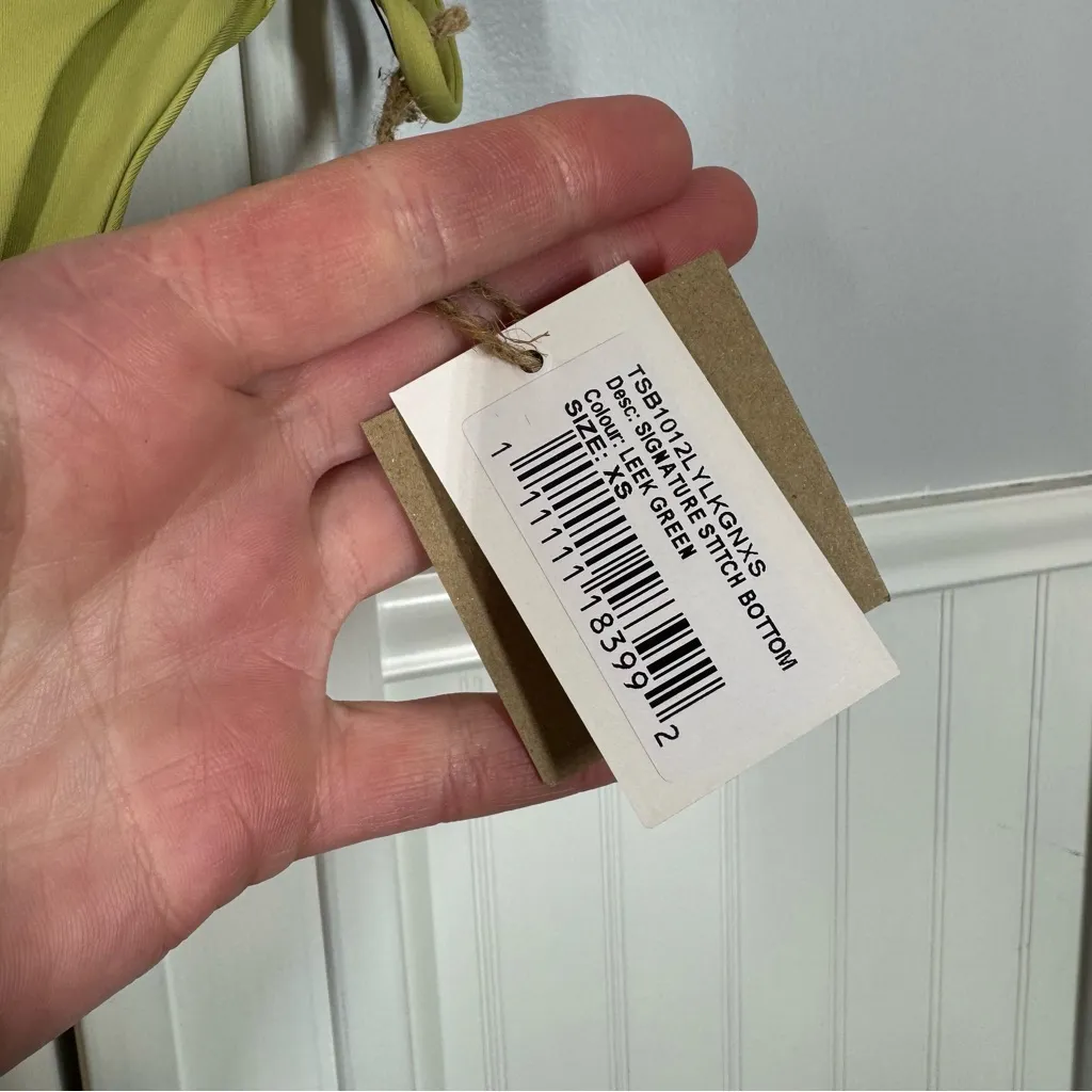 Free People x Toast Signature Stitch Ribbed Bottom in Leek Green size xs nwt - Image 3