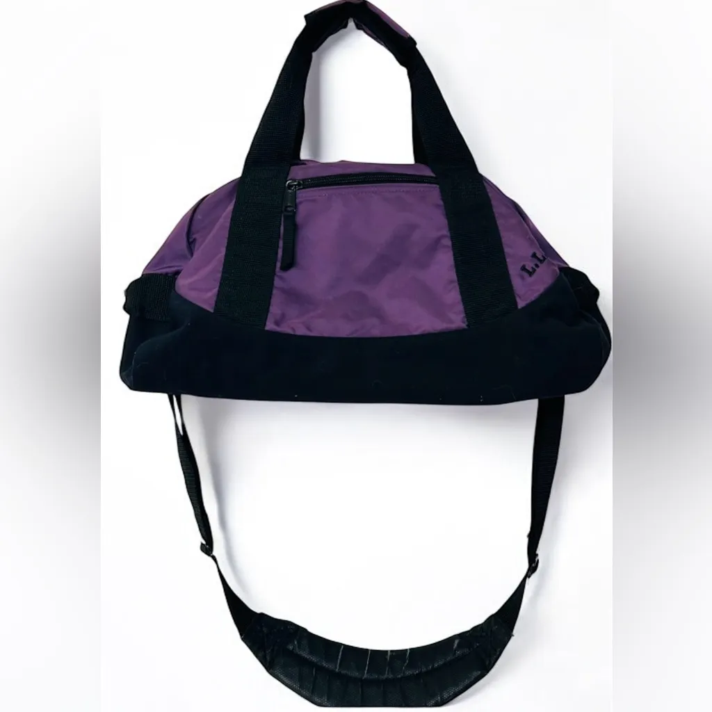 LL BEAN Adventure Duffle Purple Gym Bag, Small Carry - Image 2