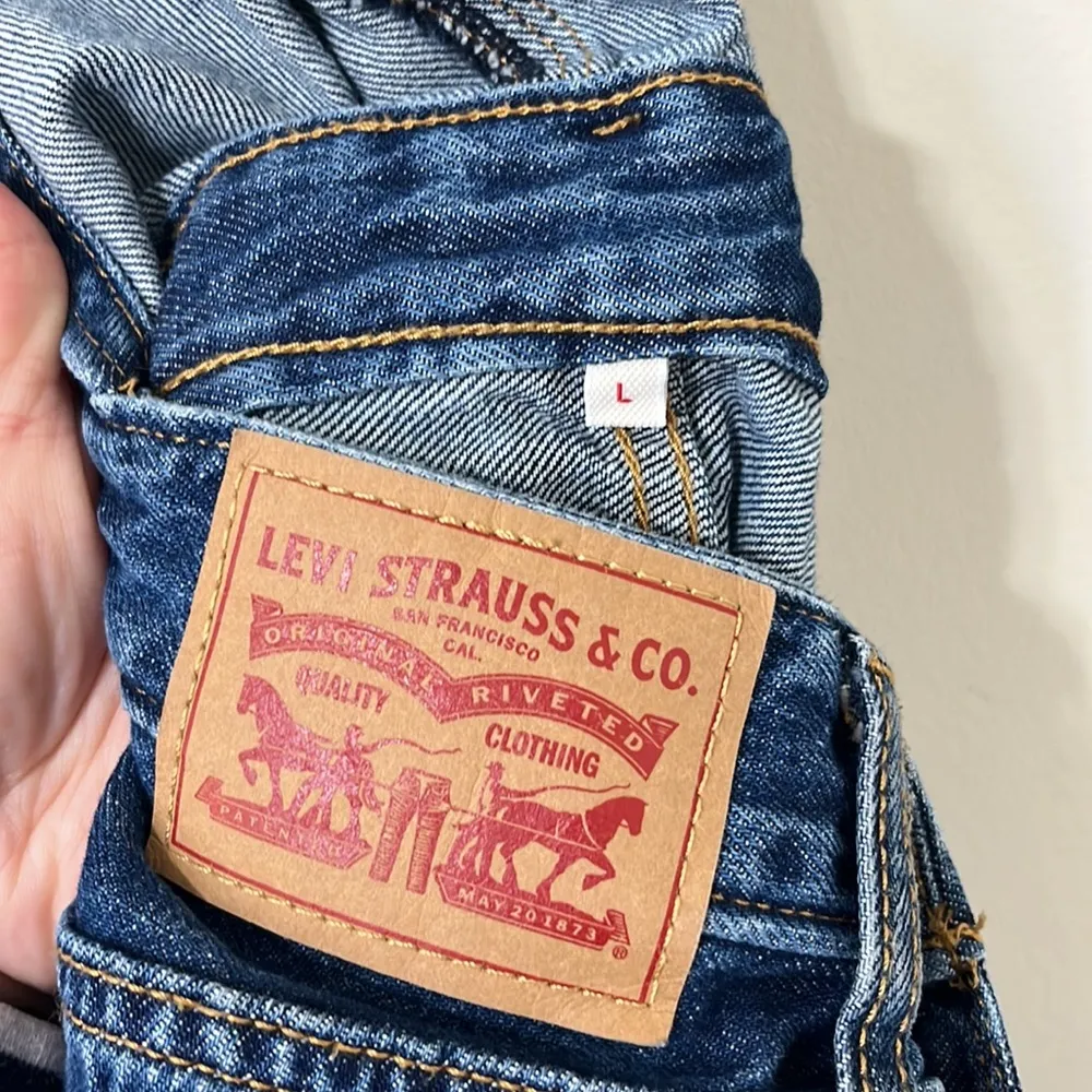 Levi's Original Skinny Medium Wash 100% Cotton Overalls Size Large - Image 12