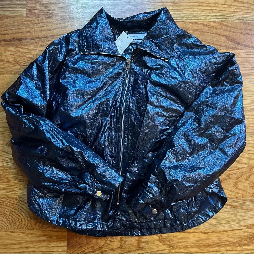 Jessie moto Jacket Size S Blue Metallic - Image 3