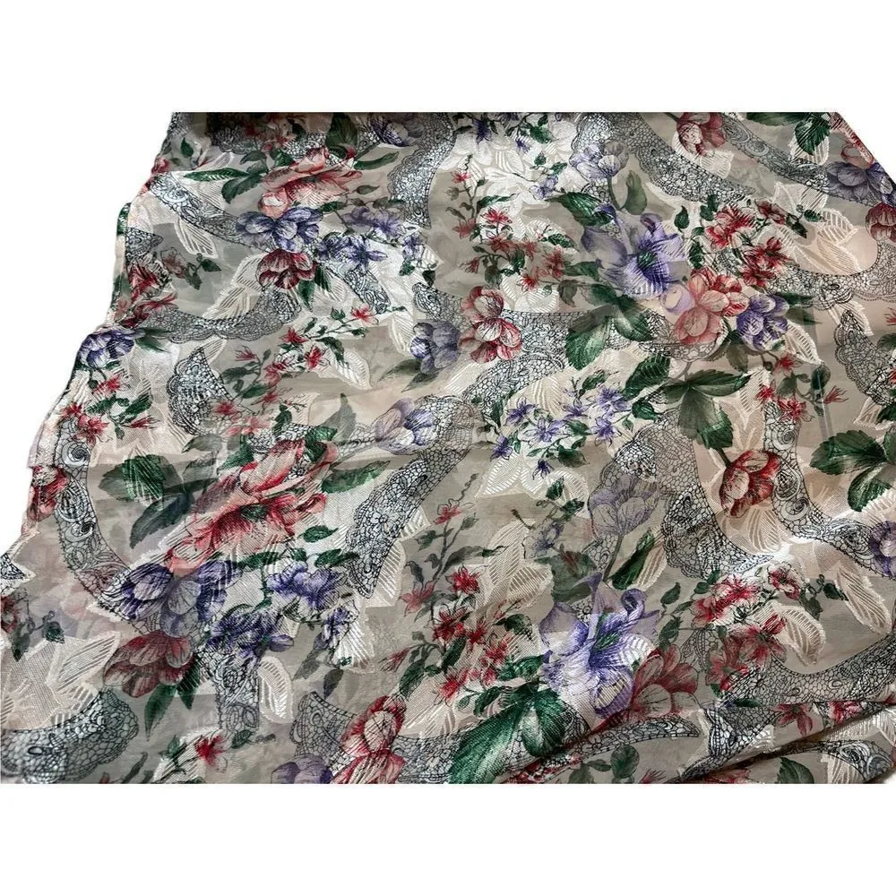 Vintage Victoria’s Secret Gold‎ Label Floral Print Short Sleeve Sleep Top Size M - Image 8