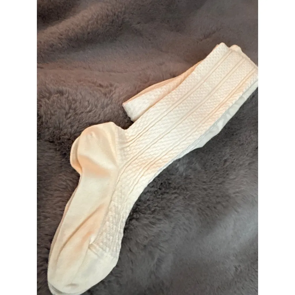 FALKE Needlepoint Tights in Off White Small Womens Knit Nylons Pantyhose - Image 6