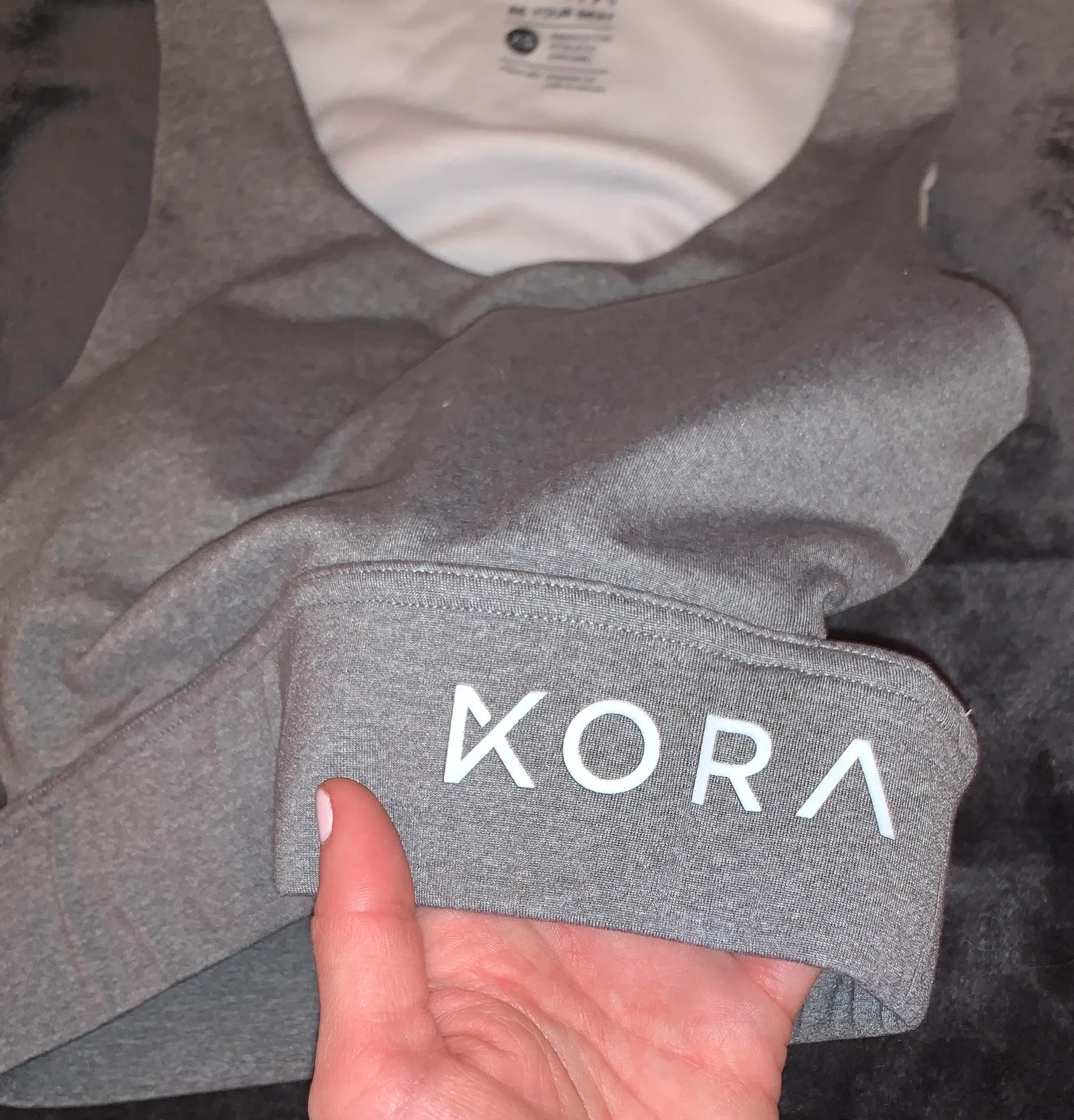 Cropped Workout Top Gray Size XS - Image 4