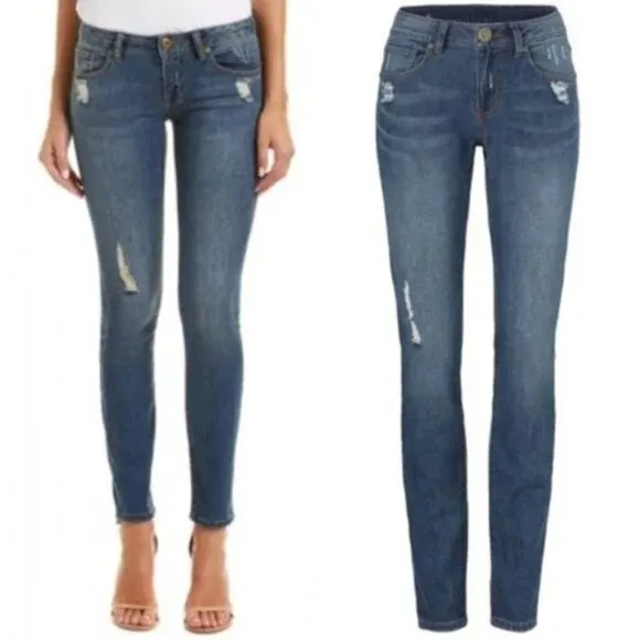 CAbi Curvy Destructed Skinny Denim Jeans - Image 2