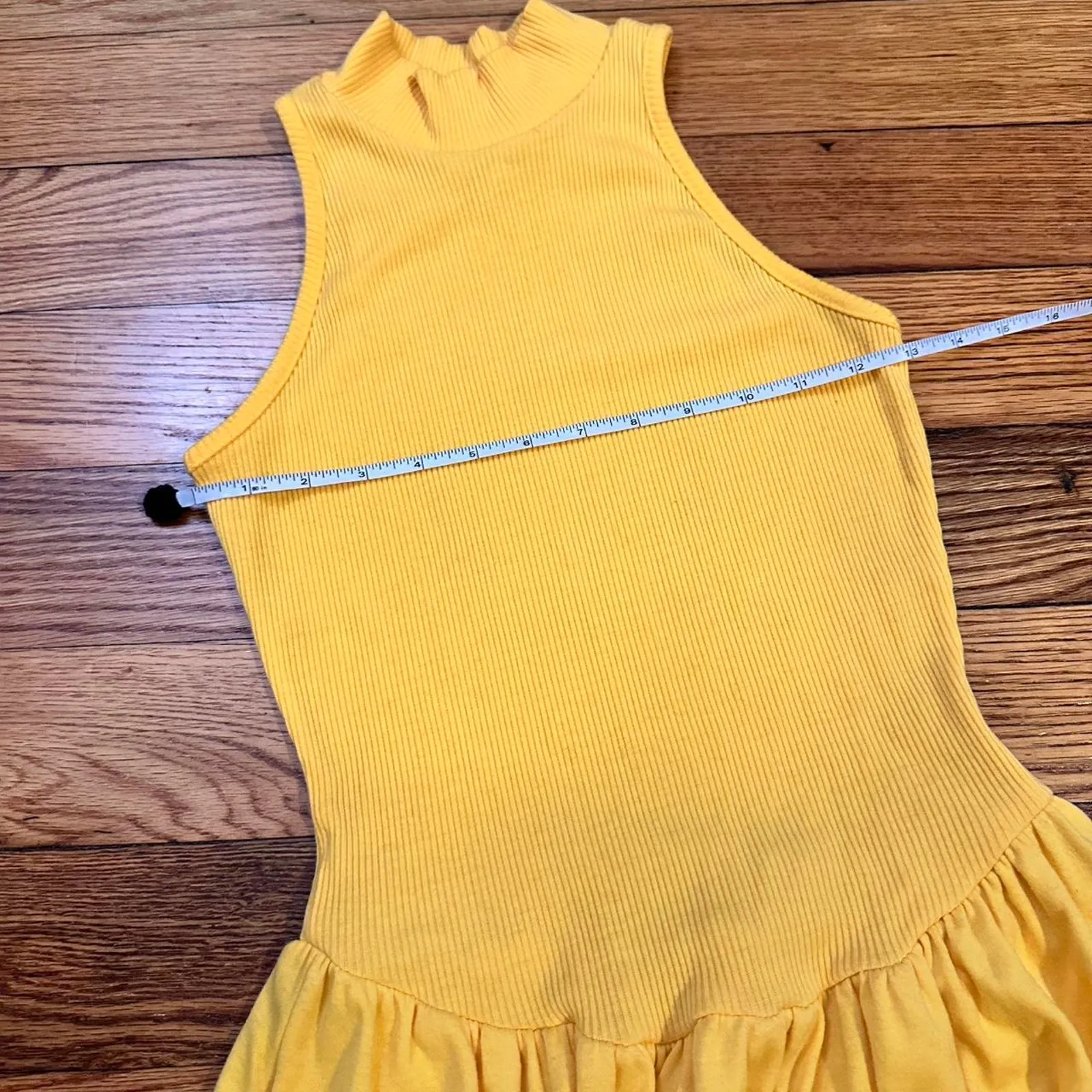 Vtg bright yellow maxi dress Size 10 - Image 7