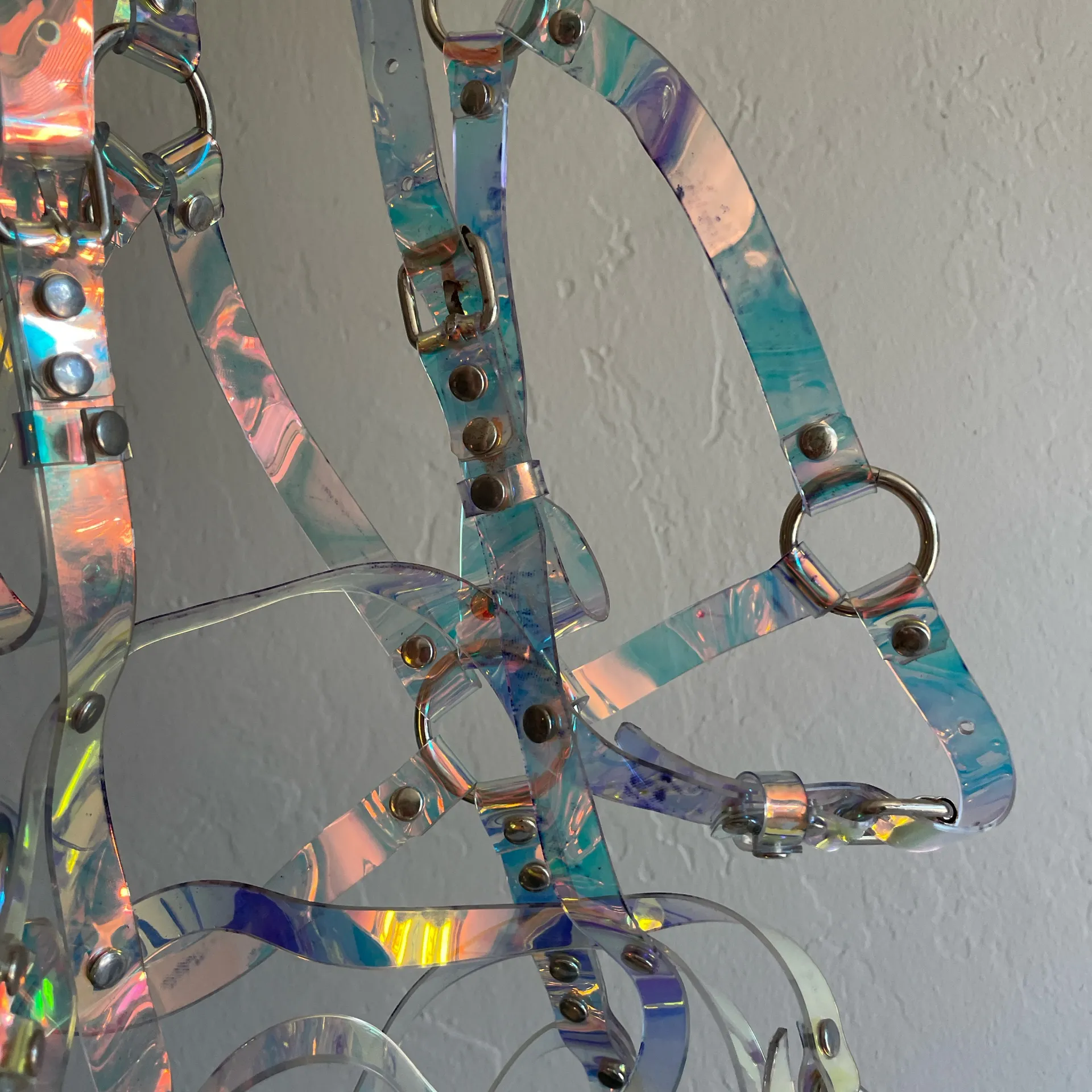 Holographic Iridescent Rainbow PVC Harness - Image 6