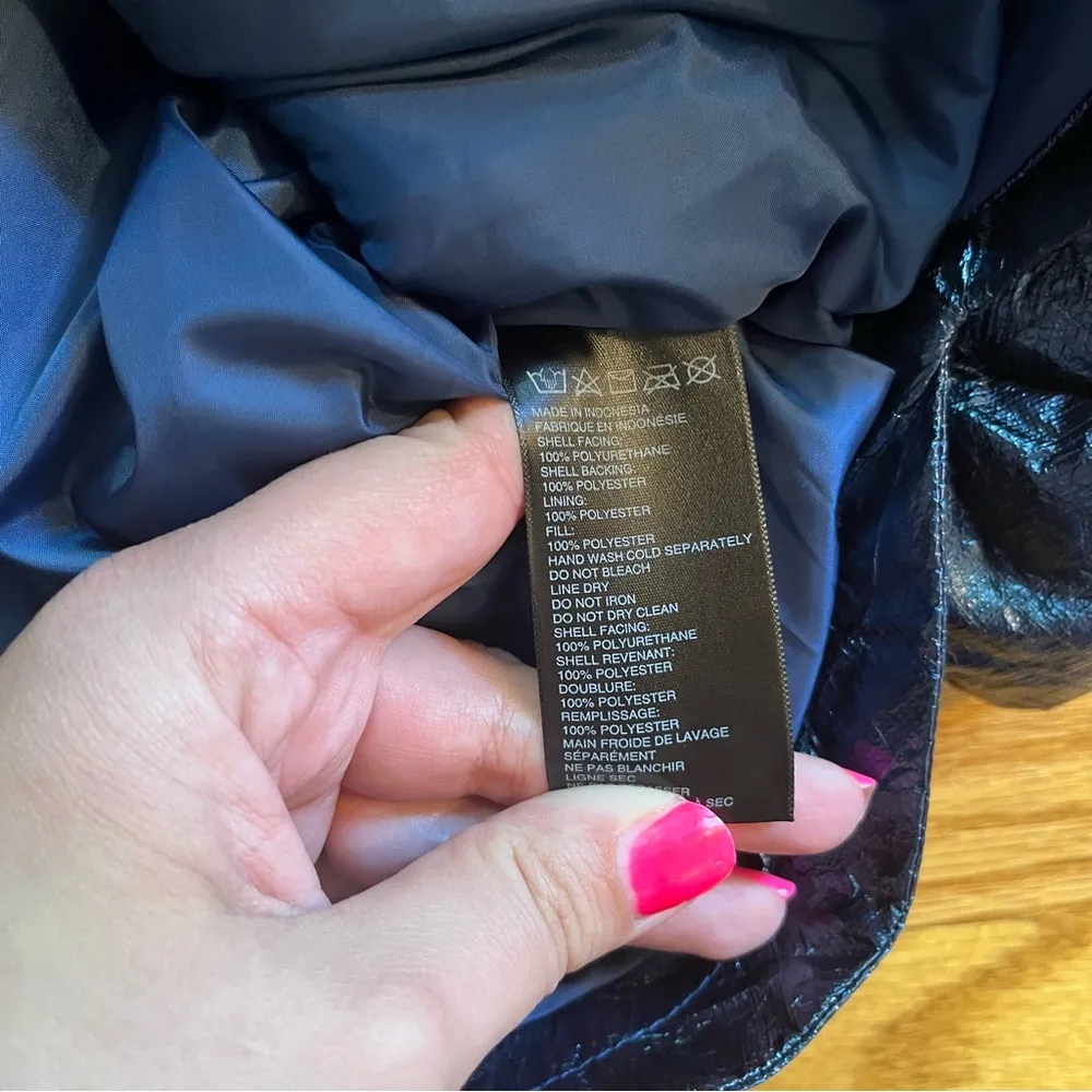 Jessie moto Jacket Size S Blue Metallic - Image 6