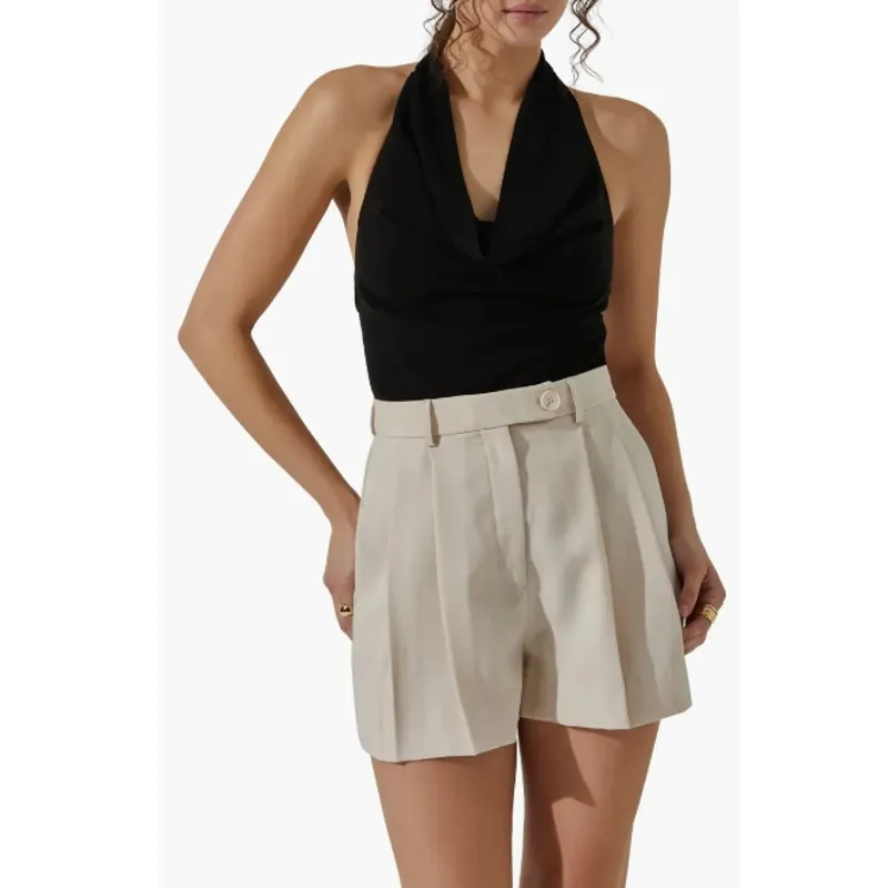 ASTR‎ The Label Cowl Neck Halter Bodysuit Size Medium Black - Image 3