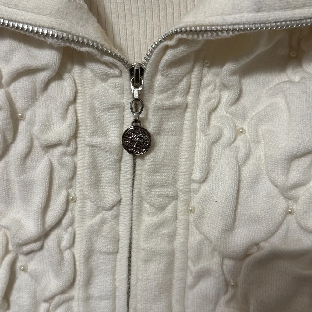 White House black market Ivory or white Knit Cardigan - Image 5