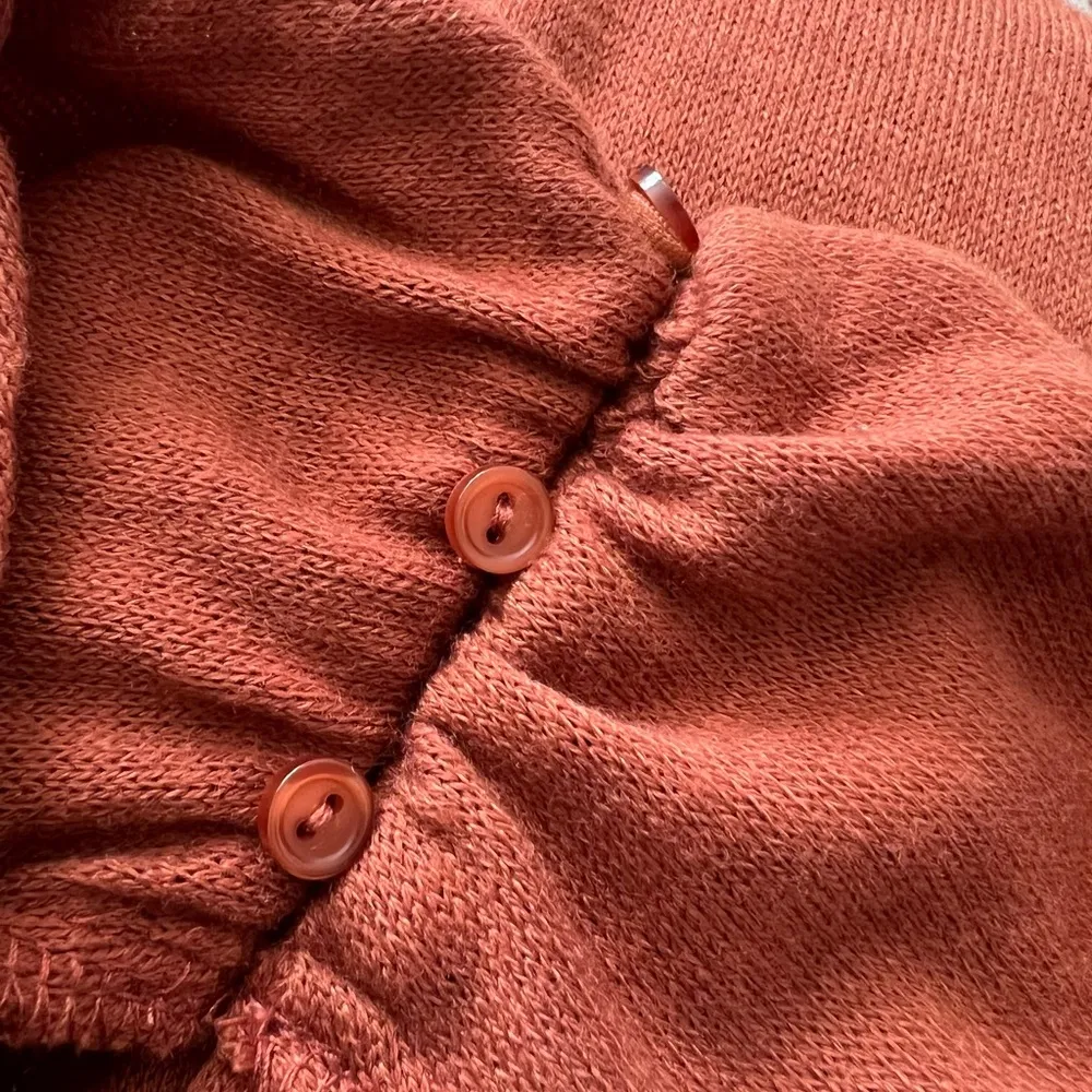 Wrap Neck Cut-Out Dress, Sweater Mock Neck Rosey Rust Size M New w/Tag - Image 9