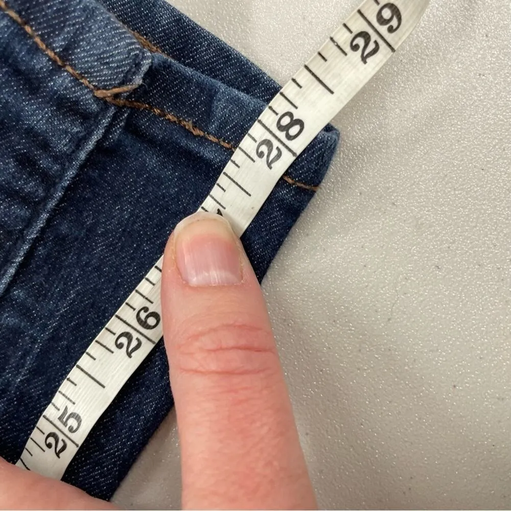 Loft Dark Wash Mid Rise Curvy Skinny Ankle Jeans Womens 4 Blue Denim Ann Taylor - Image 10