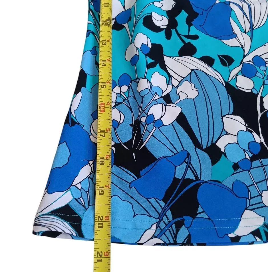 Gottex Women's Blue Standard Floral Art Tankini Top Swim Size 6 NEW NWT - Image 7