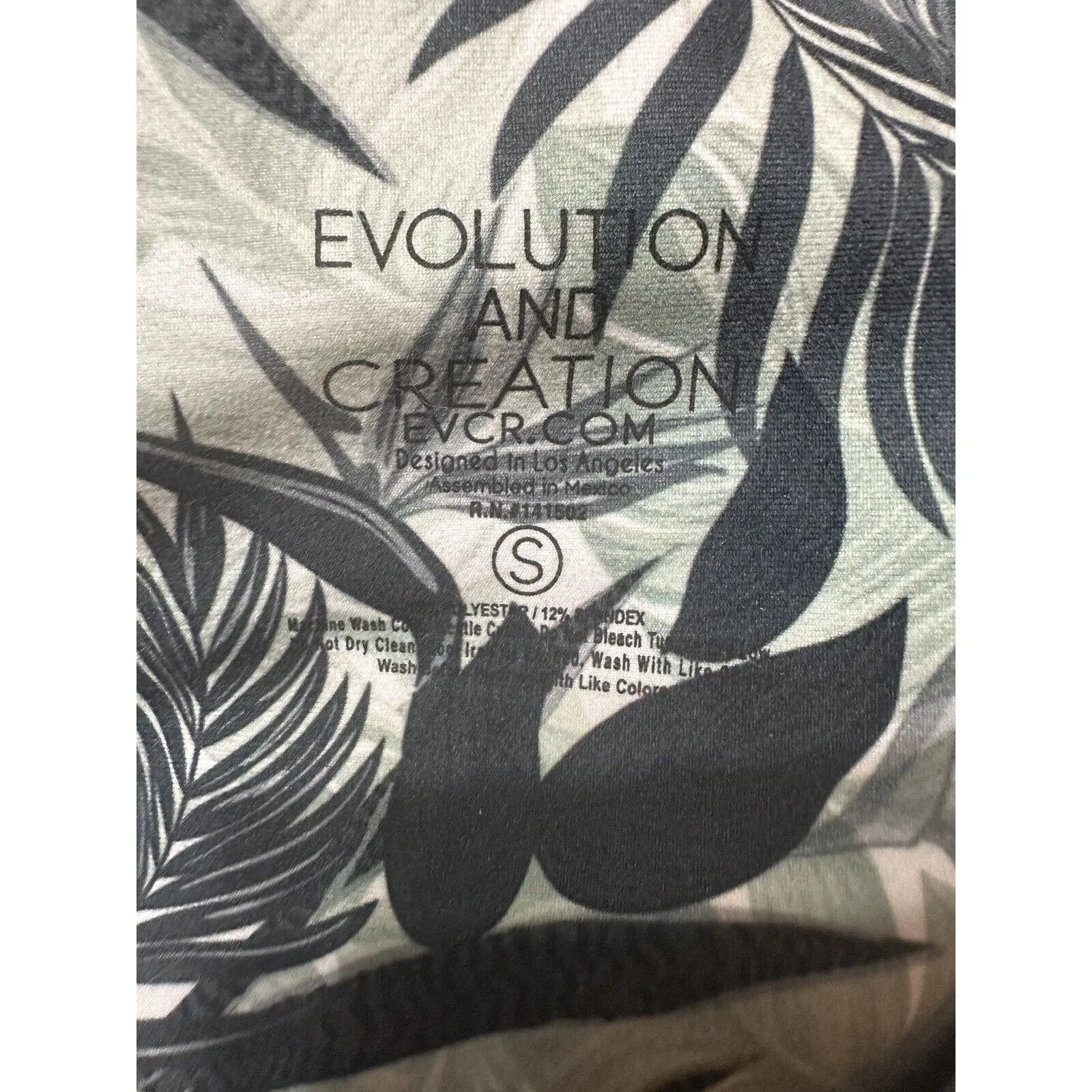 Evolution‎ and Creation Leggings Small Tropical Floral Print Leggings Gym Sport - Image 5