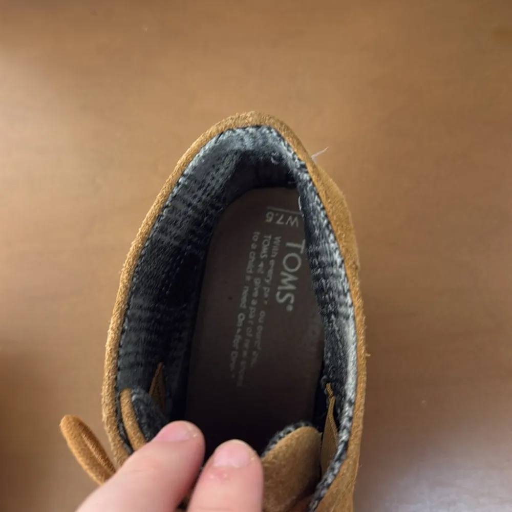 Tom’s Dessert Wedge Booties Brown Suede Boots - Image 8