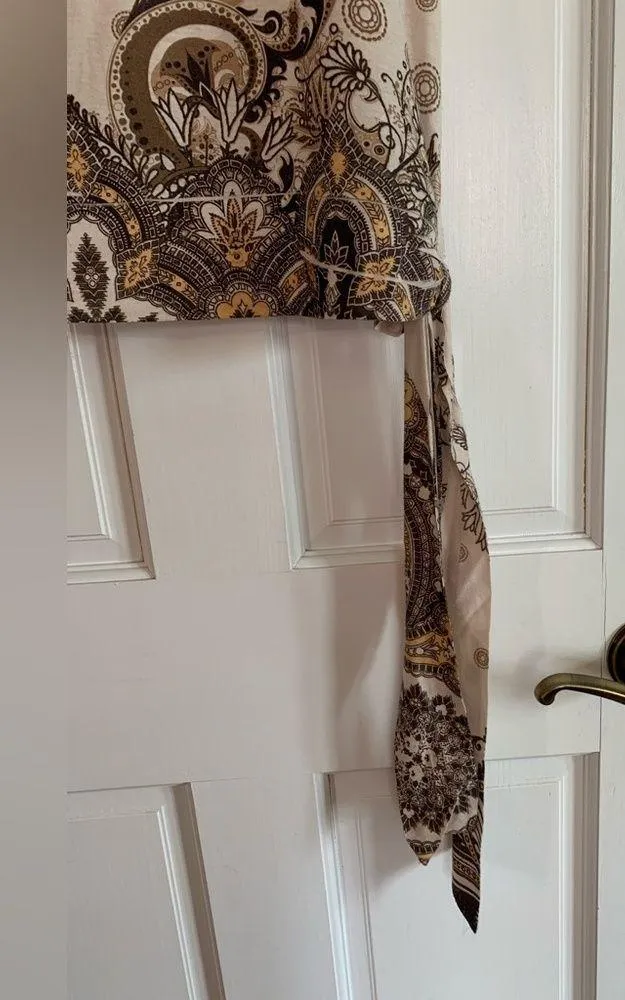 Beaded tank with side tie Tan Size XL - Image 3