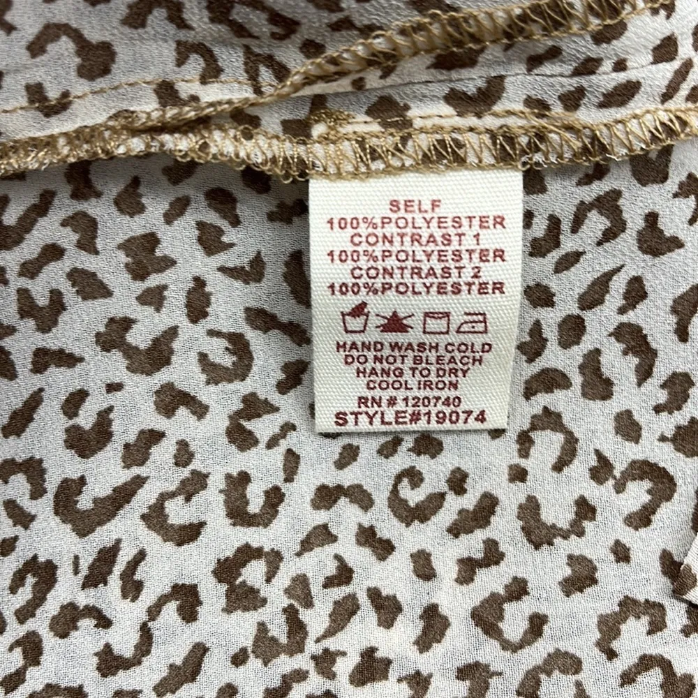 Mystree NWT Tan Cream Pink Cheetah Animal Print Kimono Size S/M - Image 9