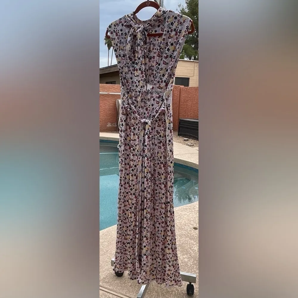 Free People Vibe Check Jumpsuit, tea ditsy shell Combo -XS - Image 4