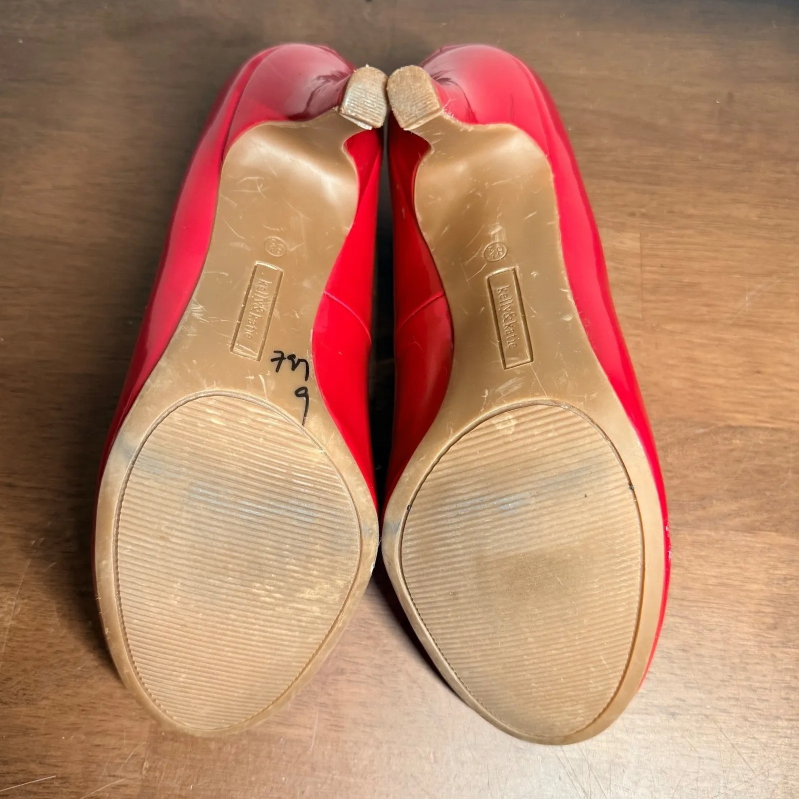 Kelly Katie Red Patent Leather Stiletto Pumps Heels Womens Size 8.5 - Image 7