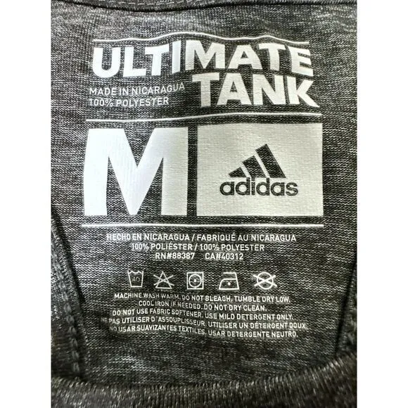 Womens Adidas‎ Climalite Size Medium Razorback Gray Ultimate Tank Top - Image 5