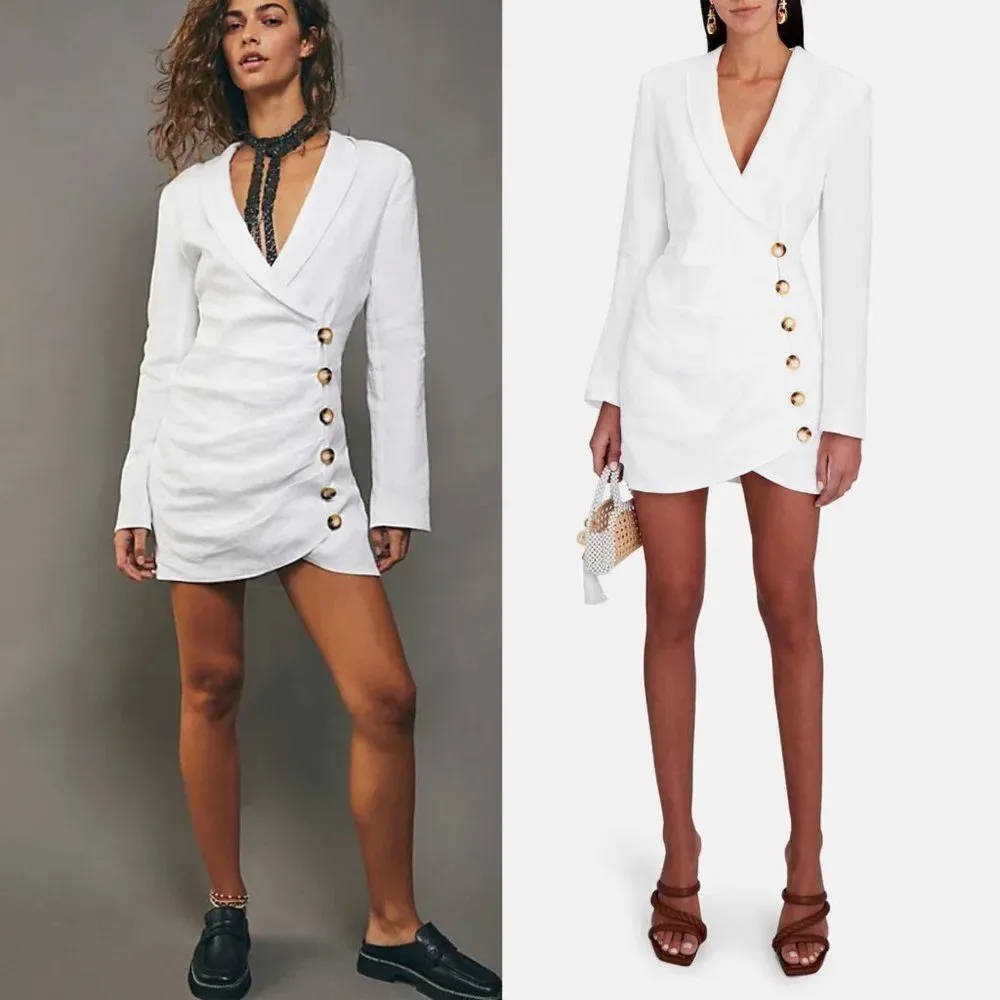 Free People Rumer Bronte Blazer Dress in White Size Small NWT $379 - Image 15
